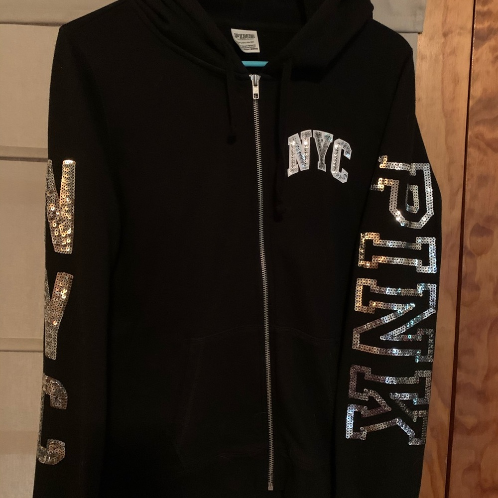 VS PINK New York Bling ZIP Hoodie